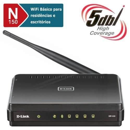 Roteador D-link Dir 600 Br Wireless N 150 Mbps + Antena 5dbi