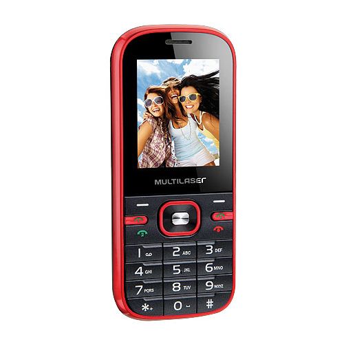 CELULAR MULTILASER P3175 TRICHIP VERMELHO